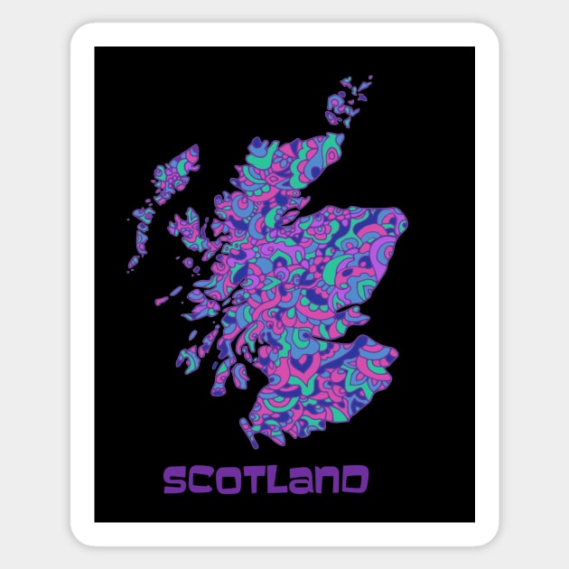 Scotland Map Sticker by TimeTravellers